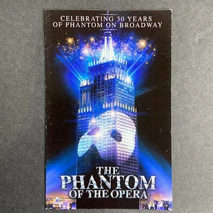 Volantino pubblicitario promozionale Phantom of Opera 30 anni volantino tascabile New York City Broadway - Foto 1 di 4