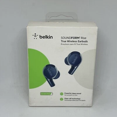 Belkin True Wireless Earbuds IPX5 Sweat Water Resistant Headphone Headset Mic - Image 1 of 4