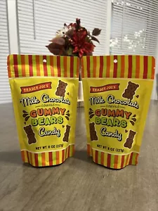 2 PACK NEW Trader Joe's Milk Chocolate Covered Gummy Bears - Picture 1 of 2