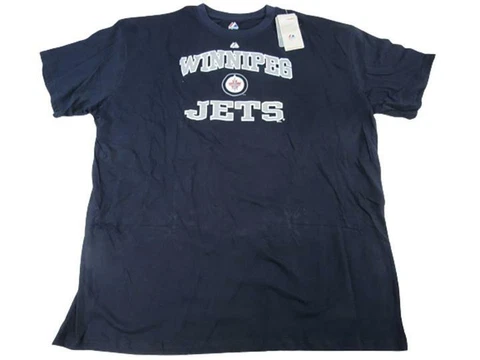 New Winnipeg Jets Mens Sizes 3XL-4XL-5XL-6XL Blue Majestic Shirt Cover