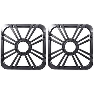 (2) Kicker 11L710GLC 10" Charcoal Grilles w/LED For SoloBaric 11S10L7 Subwoofers - Picture 1 of 10