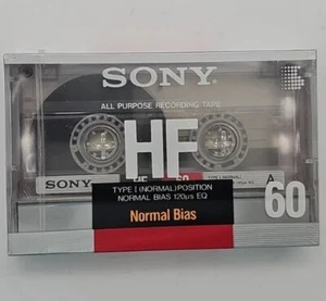 Casete en blanco Sony HF60 tipo I sesgo normal 90 m nuevo stock antiguo nuevo de lote antiguo nuevo de nuevo - Imagen 1 de 3