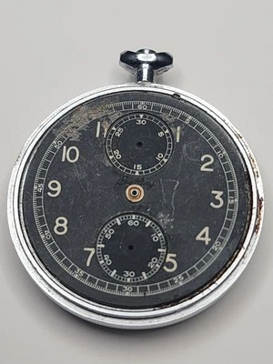 Breitling Wakmann Valjoux 5 Military Navigational Chronograph Black Dial Parts  - Image 1 of 4