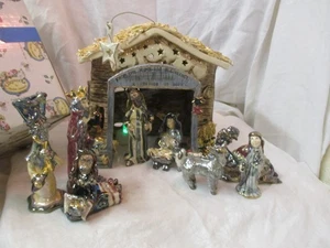2000 Clayworks by Heather Goldminc 10-teiliges Weihnachtskrippenset mit Boxen (B) - Bild 1 von 12