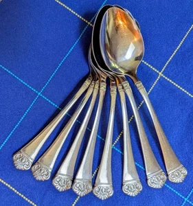 ✨ 8 Extra Tablespoons ~ Ekco Eterna CLASSIC CREST Stainless Steel Flatware Japan - Picture 1 of 5