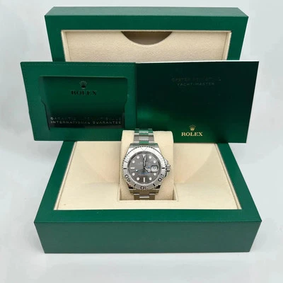 Reloj automático Rolex Yacht-Master 126622 acero platino esfera rodio B&P 2024 Foto 1 de 4
