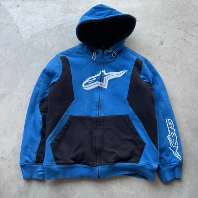 Vintage Y2K Alpinestars Jacket Fur Lined Zip Up Hoodie - Image 1 of 4