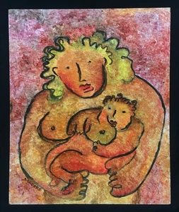 20th Century European School Oil On Board Fauvist Figurative Painting. Signed. - Picture 1 of 5