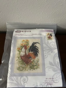 Riolis gezähltes Kreuzstich-Set "Hahn" 11,75"x15,75" LESEN SIE MEHR - Bild 1 von 7
