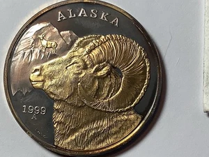 1999 Alaskan State Medallion 1oz Silver  Prooflike !!! - Picture 1 of 5