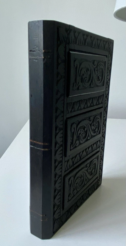 Finely, Ornately Carved Victorian Anglo-Indian Ebony Puzzle Box / Secret Storage - Image 1 of 4