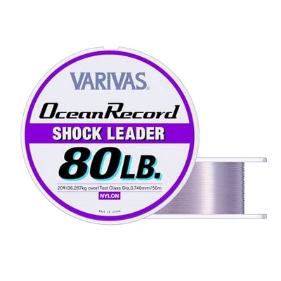 VARIVAS Ocean Record Shock Leader 50 m 80 lb.(#20)NUEVO Foto 1 de 4