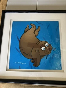 Seltenes Wyland QVC Giclée "Otter" Spouty & Friends gerahmt 16" x 16". - Bild 1 von 14