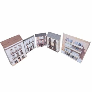 Spur O Gebäude 5 Stück Spanish Style Card Low Relief Models Maßstab 1:76 S46 - Bild 1 von 8