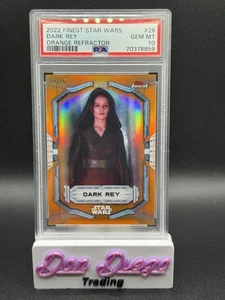 2022 Topps Finest Star Wars #28 DARK REY Rifrattore Arancione 19/25 PSA 10 GEMME NUOVO DI ZECCA - Foto 1 di 2