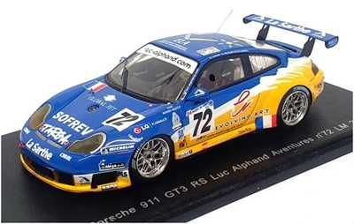 Spark масштаб 1/43 S0909 - Porsche 911 GT3 RS #72 Le Mans 2005 - синий/желтый - Изображение 1 из 4