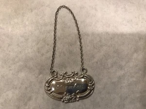 sterling Silver Drambuie Decanter tag/ Label, William Adams Ltd 1959 - Picture 1 of 5