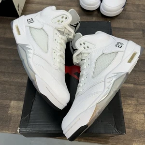 Size 9 - Air Jordan 5 Retro 2015 White Metallic (NEW) - Picture 1 of 5