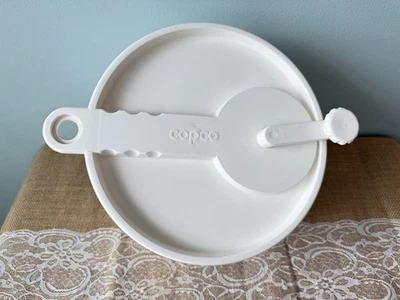 Giratorio de ensalada blanco grande Copco tapa blanca diseño Sam Lebowitz #604 EE. UU.-EUC Foto 1 de 4