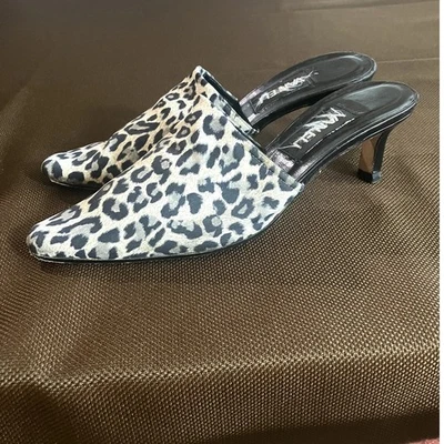 VANELI Leopard Print Kitten Heel Mules ANIMAL PRINT MOB WIFE Size 6.5 Shoes - Image 1 of 4