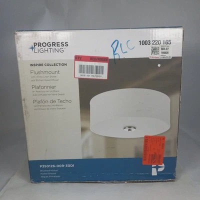 Colección Progress Lighting Inspire 13 pulgadas Luz de techo LED de níquel cepillado Foto 1 de 4