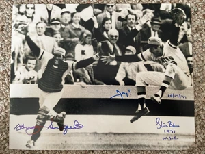 Steve Blass Manny Sanguillen Pittsburgh Pirates Signed 8x10 B/W Photo 1971 WS - Picture 1 of 1