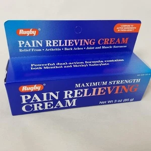 Rugby Maximum Strength Pain Relief Cream 3 Ounce Pack of 4 for Aches and Pains - Picture 1 of 1