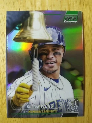 Kolten Wong | 2022 Stadium Club Chrome Green #320 Milwaukee Brewers /99 - Imagem 1 de 2
