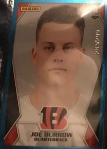 🔥 2020 Panini Sticker & Card Coll. JOE BURROW BLUE FOIL Rookie #74 283/299 - Picture 1 of 1