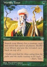 1x Worldly Tutor NM-Mint, English Mirage MTG Magic