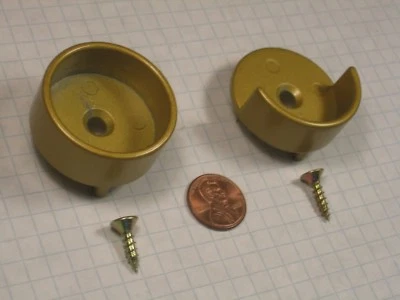 CAPELLA #PS-256-DB CLOSED AND OPEN HANGROD FLANGES, ZINC DIE-CAST, SATIN BRASS