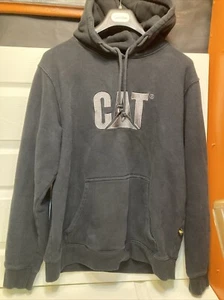Men’s Size XL Caterpillar Hoodie CAT tractor Hoodie Black 70% Cotton Warm Winter - Foto 1 di 9