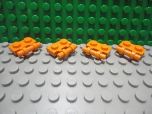 Lego 4 Orange 1x2 plate with side handle - Picture 1 of 1