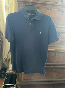 Polo Ralph Lauren su misura blu manica corta uomo taglia media - Foto 1 di 5