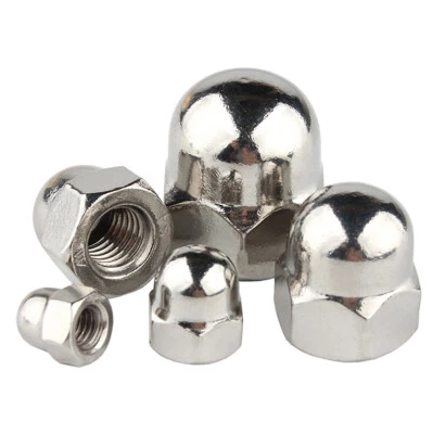 Feingewinde Hutmutter Edelstahl DIN 1587 hohe Form V2A Muttern M8 bis M20 Fein - Bild 1 von 4