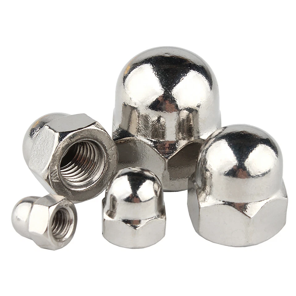 Feingewinde Hutmutter Edelstahl DIN 1587 hohe Form V2A Muttern M8 bis M20 Fein - Bild 1 von 4