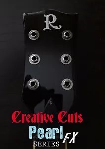Custom R MOP Kerry King style Guitar Headstock Logo Vinyl Sticker Decal - Picture 1 of 4