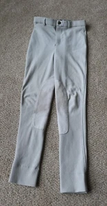 Children's Tuff Rider JPC Equestrian Ribbed Grey Breeches - Picture 1 of 10