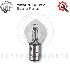 LAMPADINA LUCE LAMPADA FARO UNIVERSALE MOTO SCOOTER CICLOMOTORI 12V 35W BA20D - Imagen 1 de 4