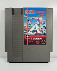 RBI BASEBALL -- NES Nintendo Grey Tengen Fun 2 Player Game TESTED 