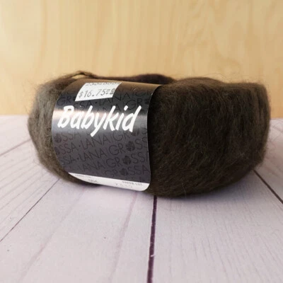 Lana Grossa Babykid ~ Lot of 7 ~ #4 Black ~ Mohair ~ Fuzzy ~ Soft - Image 1 of 4