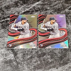 2024 TOPPS CHROME BASEBALL JORDAN LAWLAR RC STROKES SILVER 2LOT D1 - Picture 1 of 2