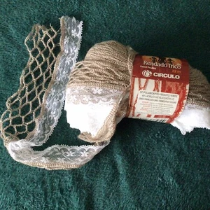 Circulo Rendado Trico Beige & White Wool 22m - Picture 1 of 3
