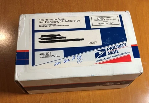 Sealed, Unopened Original Box of Five (5) 2001 US Mint State Quarter Proof Sets Cover