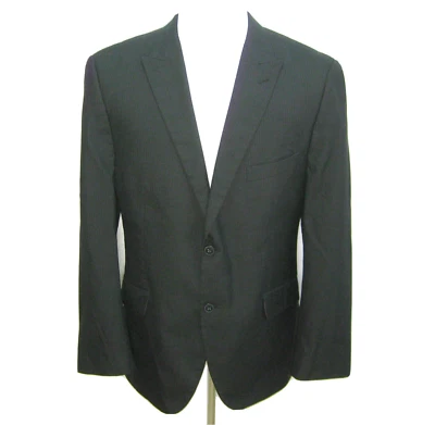 J. FERRAR Mens (Size 42R) Black 2 Button Sport Coat Blazer Suit Jacket 5 Pockets - Image 1 of 4