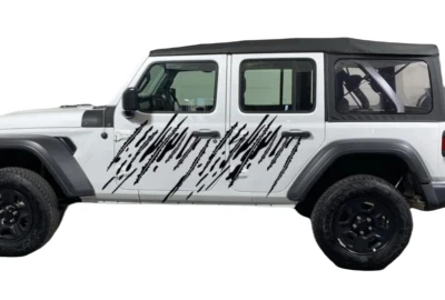 Graphics Mud Splash Stripe Car Sticker For Jeep Wrangler 4 Door Side Vinyl Decal - Изображение 1 из 4