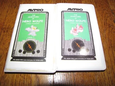 THE ADVENTURES OF NERO WOLFE VOLUME 1 & 2 SIDNEY GREENSTREET AVPRO CASSETTE TAPE - Image 1 of 4