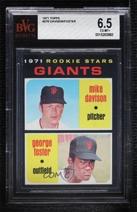 1971 Topps 1971 Rookie Stars Mike Davison George Foster #276 BVG 6.5 Rookie RC