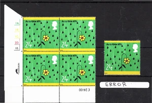 LARGE DOT AFTER 24 ERROR MISTAKE 1992 ACID RAIN STAMP MNH - Picture 1 of 2