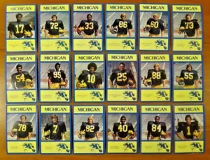 Rare 1977 Michigan Football Cards Schedule Back 18 Different Hicks Davis Downing - Picture 1 of 2